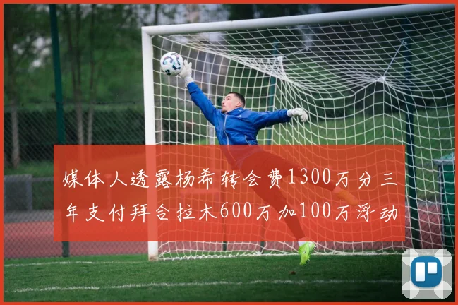 媒体人透露杨希转会费1300万分三年支付拜合拉木600万加100万浮动